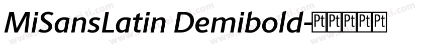 MiSansLatin Demibold字体转换